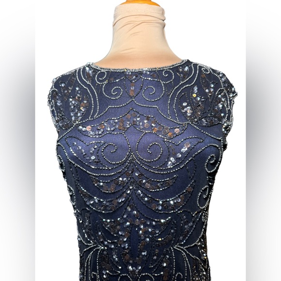 Pisarro Nights navy beaded size 4P - Picture 10 of 12